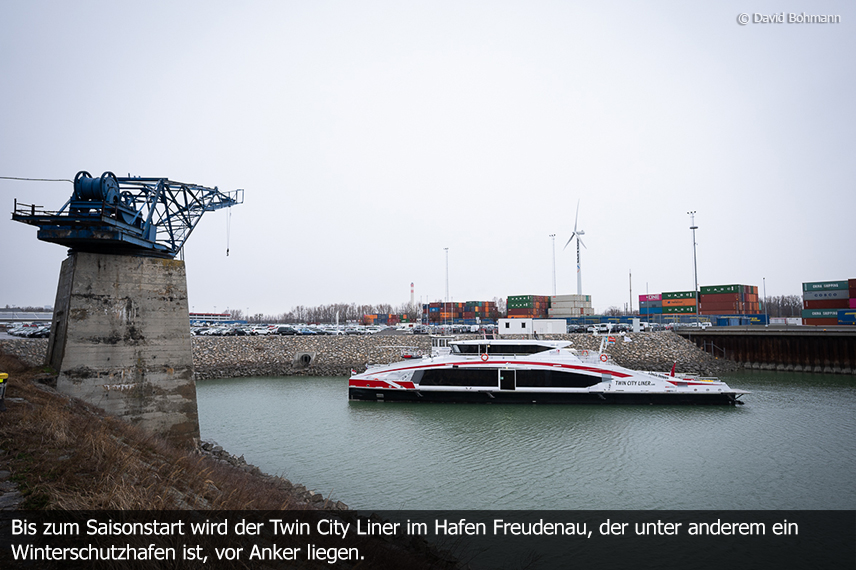 Neuer Twin City Liner sicher in Wien angekommen